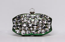 Load image into Gallery viewer, Green Clutch With Rhinestones
