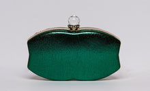 Load image into Gallery viewer, Green Clutch With Rhinestones
