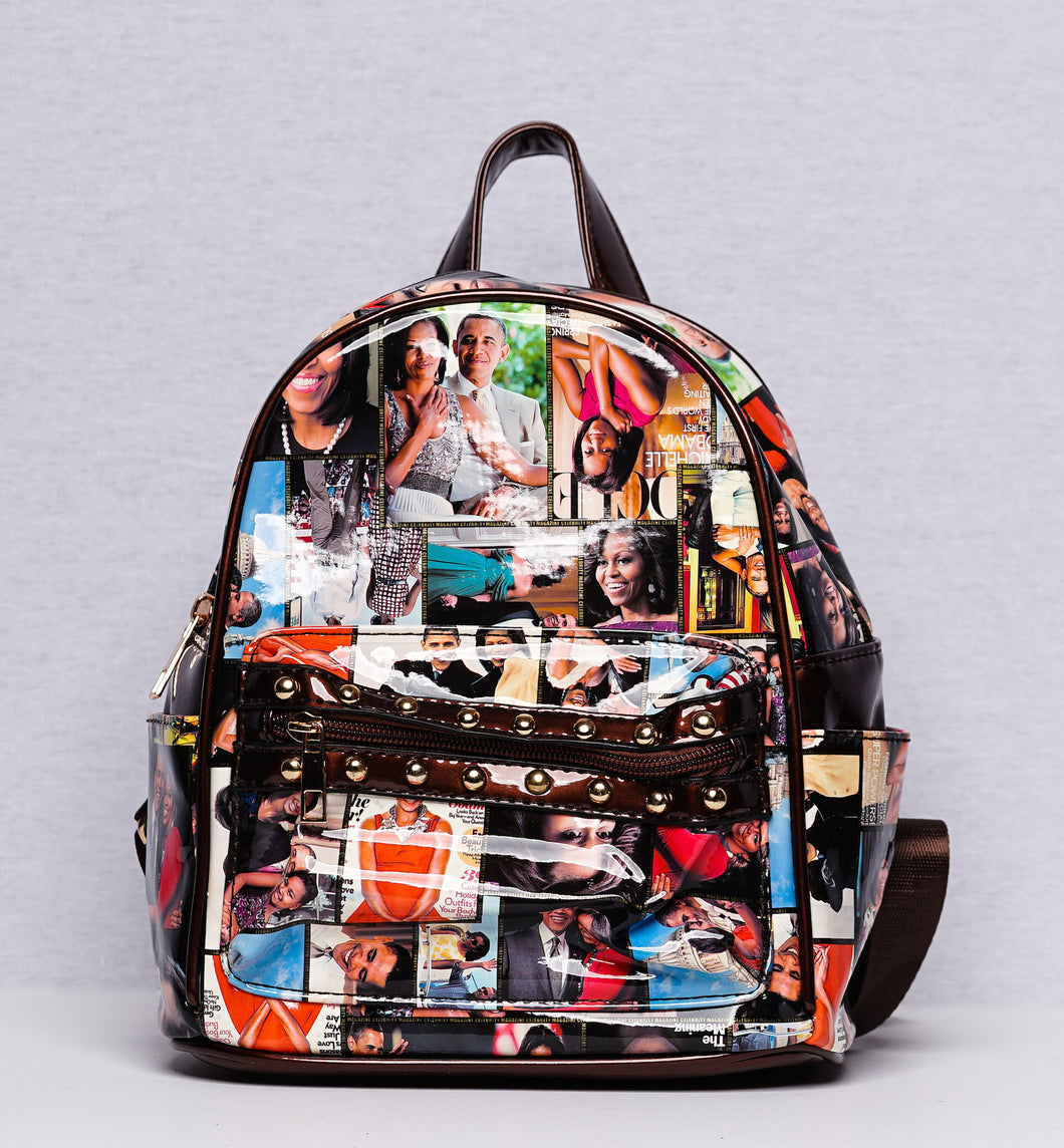 Obama Family Print Backpack
