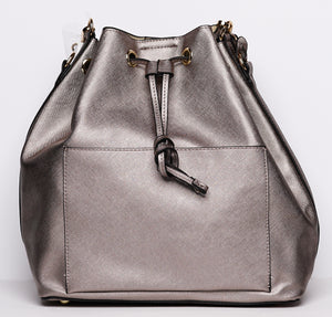 Crossbody Bucket Handbag (Colors: Red, Silver, Pink, Black)