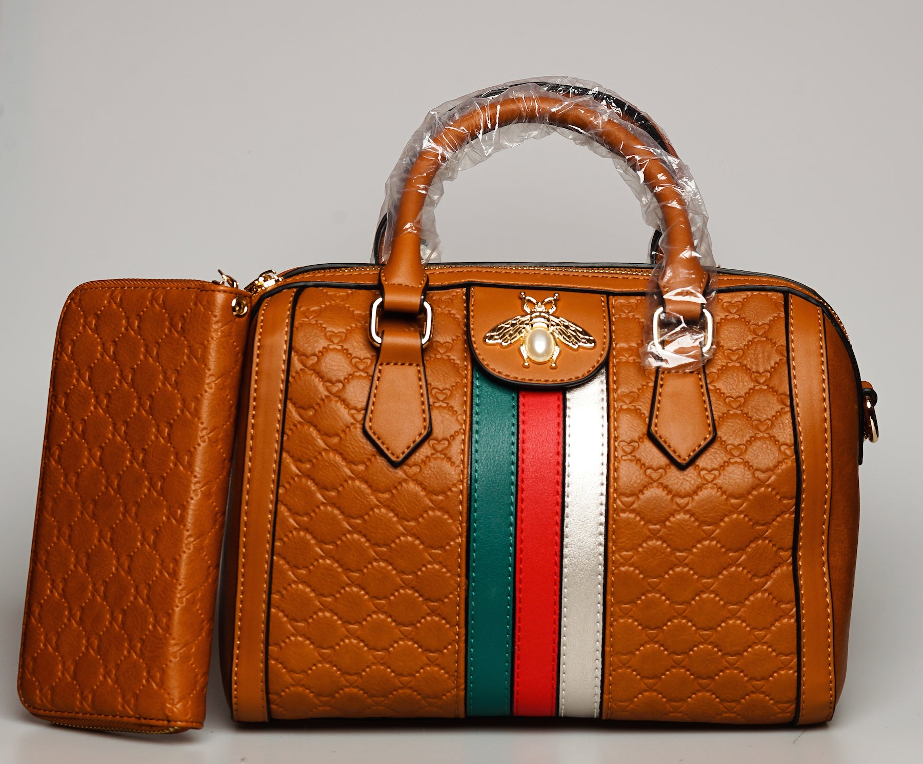 brown gucci bee bag