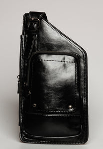 Leather Sling Backpack (Colors: Brown,Black)
