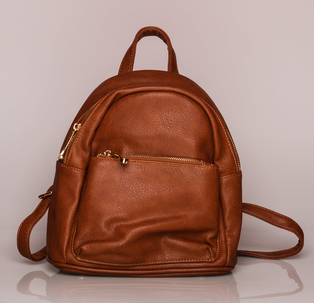 Leather Backpack (Colors: Brown, Black)