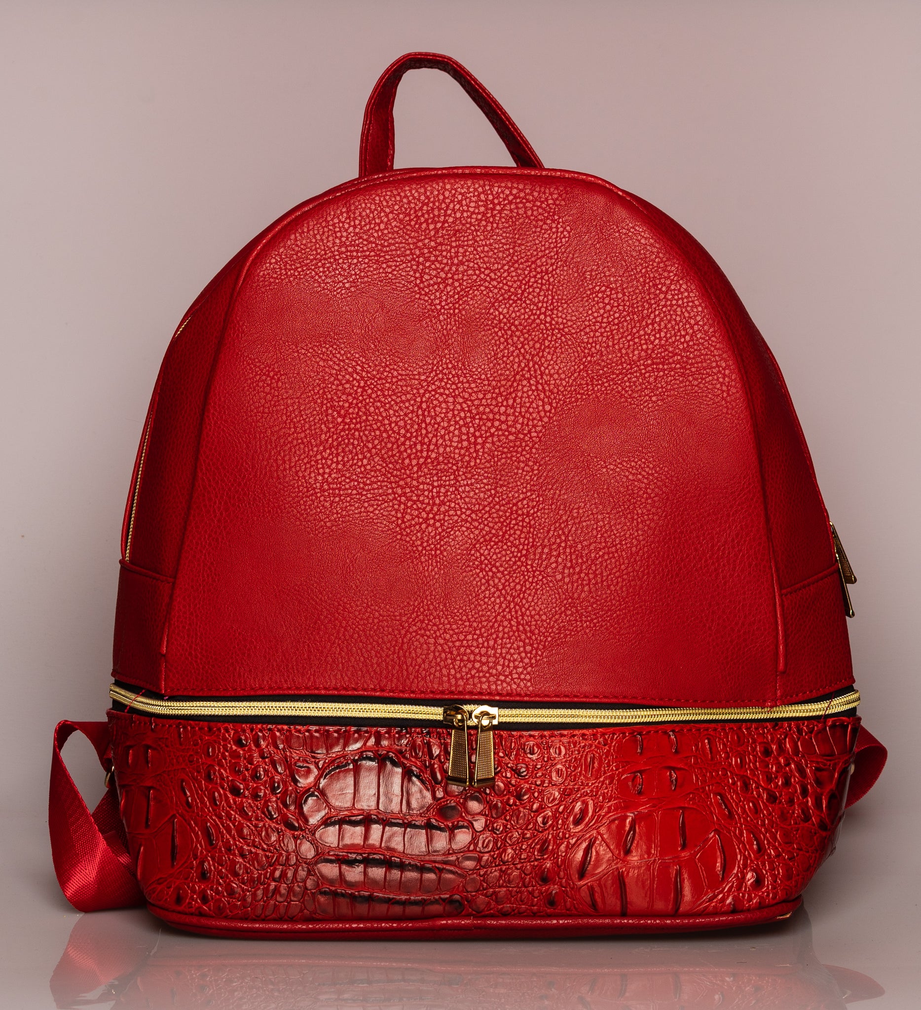 crocodile leather backpack