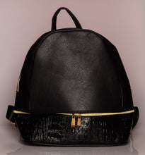 Load image into Gallery viewer, Croc Leather Backpack (Colors: Purple, Red, Black, Brown)
